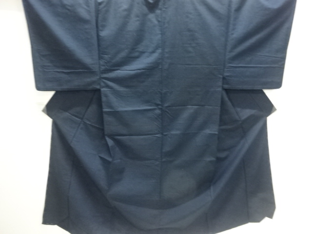 JAPANESE KIMONO / ANTIQUE MENS ENSEMBLE HITOE KIMONO / SILK / HAND WOVEN TSUMUGI